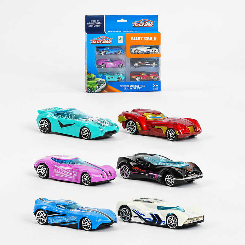 Набір машин 8619 (120/2) металопластик, 6 шт., у коробці