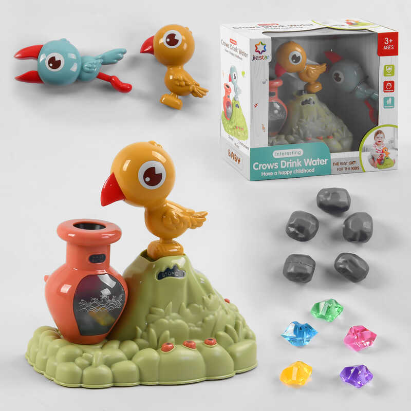 Музична гра 25876 Е (24) "Напої пташку", 2 пташки, мелодії, звуки, підсвічування глечика, в коробці