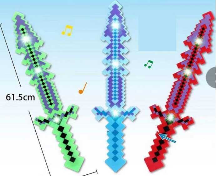 Меч C 74053 (144) 3 види, довжина 62 см, підсвічування, звукові ефекти - імітація бою, в пакеті, ВИДАЄТЬСЯ МІКС ВИДІВ