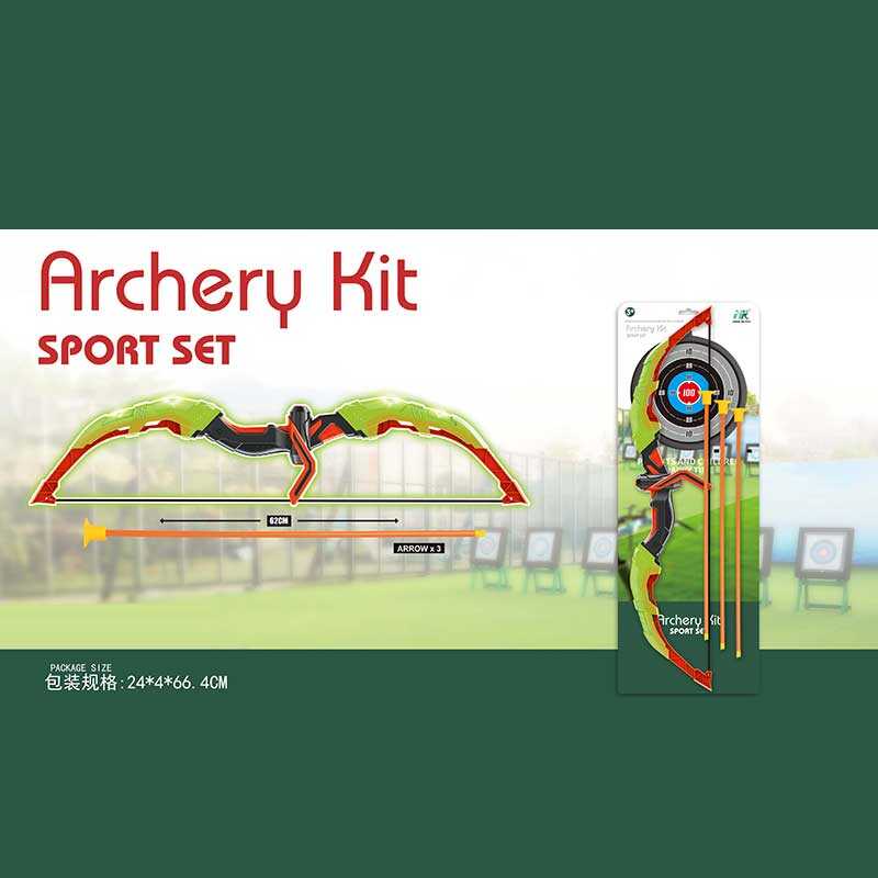 Лук 988-680 D (24/2) 3 стріли на присосках, паперова мішень, висота 63 см, на листі