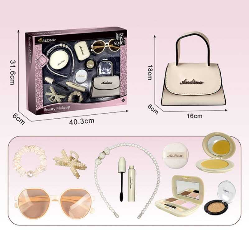 Набір аксесуарів 656-5 (36) сумочка, імітація косметики, окуляри, обруч, крабик, в коробці