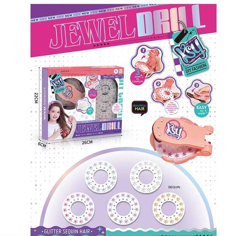 Прикраси для волосся KSY 897 (60/2) стайлер, 5 форм з кришталиками, в коробці