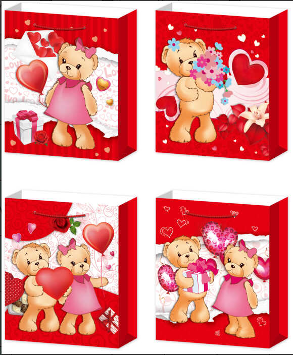 Пакет подарунковий C 75744 (480) 4 види, СЕРЕДНІЙ, ВИДАЄТЬСЯ ТІЛЬКИ МІКС ВИДІВ