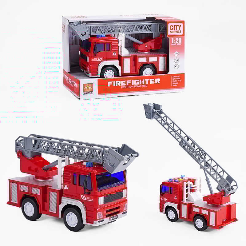 Пожежна машина WY 551 В (36) музична, світло, в коробці