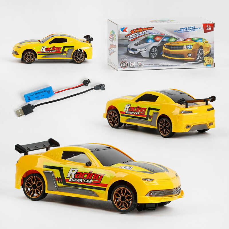 Машинка 111-8 BD (120/2) звуки та мелодії, 3D-підсвічування, колеса вільного ходу, акумулятор 3.7V, USB-кабель, в коробці