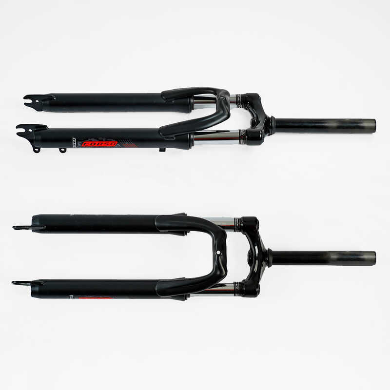 Вилка велосипедна амортизаційна 27.5'' CR-27962 (1) (10) матеріал сталь, 38мм, без перемикача