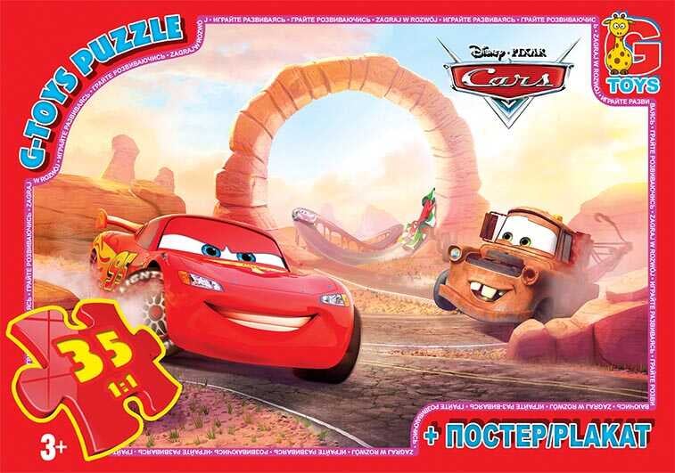 гр Пазли 35 ел. "G-Toys" "Тачки" Z 10185 (62) + постер