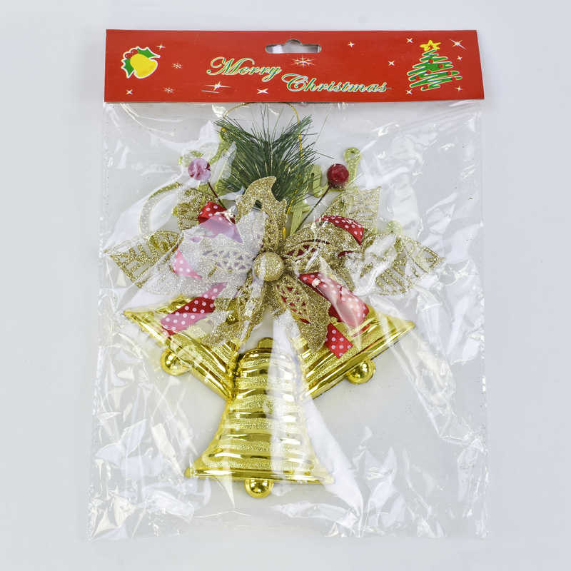 Новорічна прикраса С 30520 (400) "Дзвіночки", 1 штука в пакеті