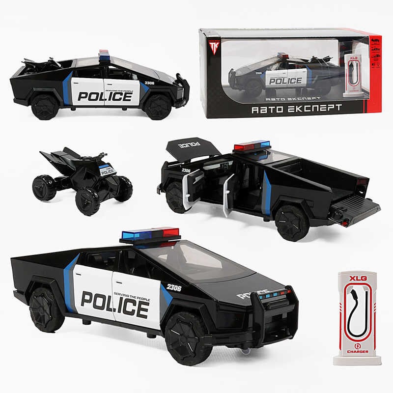 Машинка RS-36124 (24) "Авто Експерт", електромобіль, зарядна станція, металопластик, масштаб 1:24, звук, світло, інерція, відчиняються двері, в коробці