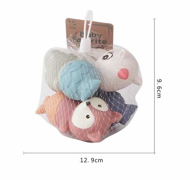 Іграшки для ванни 638-193 (96/2) 4 штуки, гумові, розкладаються, в сітці