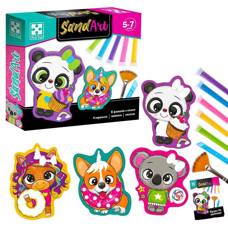 гр Набір для творчості "Sand Art. Солодка вечірка VT4501-02 (5) "Vladi Toys"