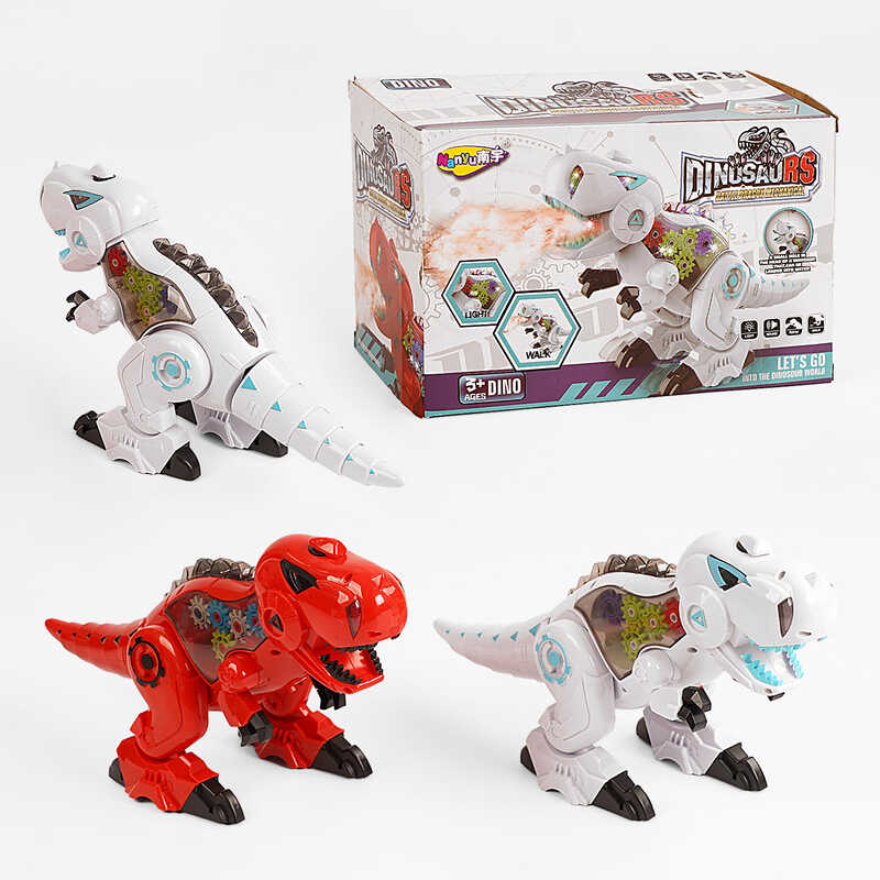 Динозавр NY 038 B (48/2) 2 кольори, підсвічування, звукові ефекти, парогенератор, ходить, в коробці