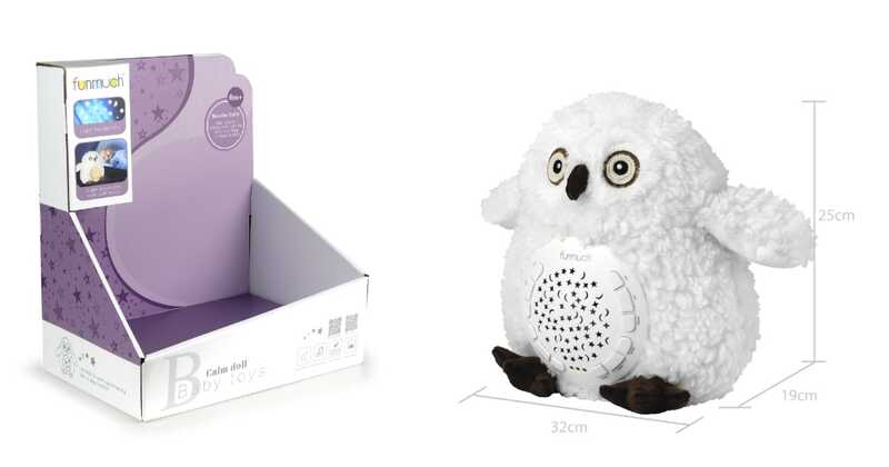 Нічник FM 666-34 (36) "Совеня", проєктор зоряного неба, колискові, звуки природи, таймер, в коробці