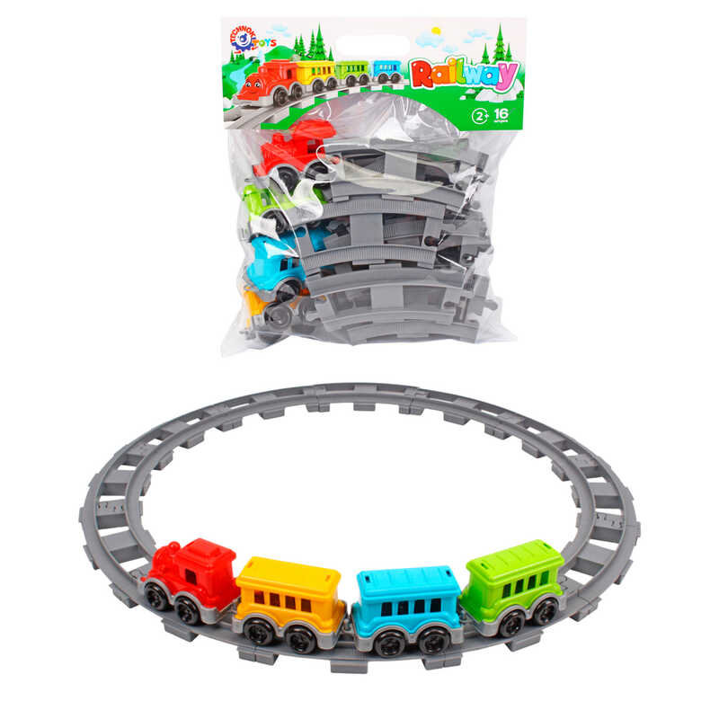 гр Залізниця 0914 (8) "Technok Toys", 16 елементів, в пакеті