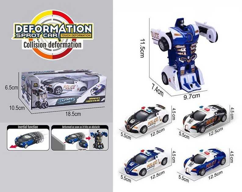 Машинка-трансформер 716-2 (192/2) "Поліція", інерція, в коробці