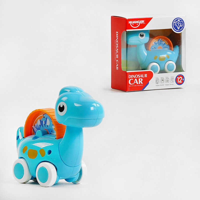 Каталка HE 8007 Штрих-60194 (96/2) "Динозаврик", КОЛІР БЛАКИТНИЙ, у коробці