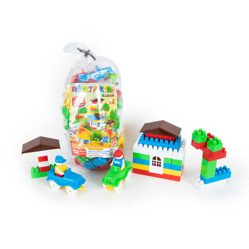 гр Конструктор №3 115/10 (10) "BAMSIC" 132 деталі, у пакеті