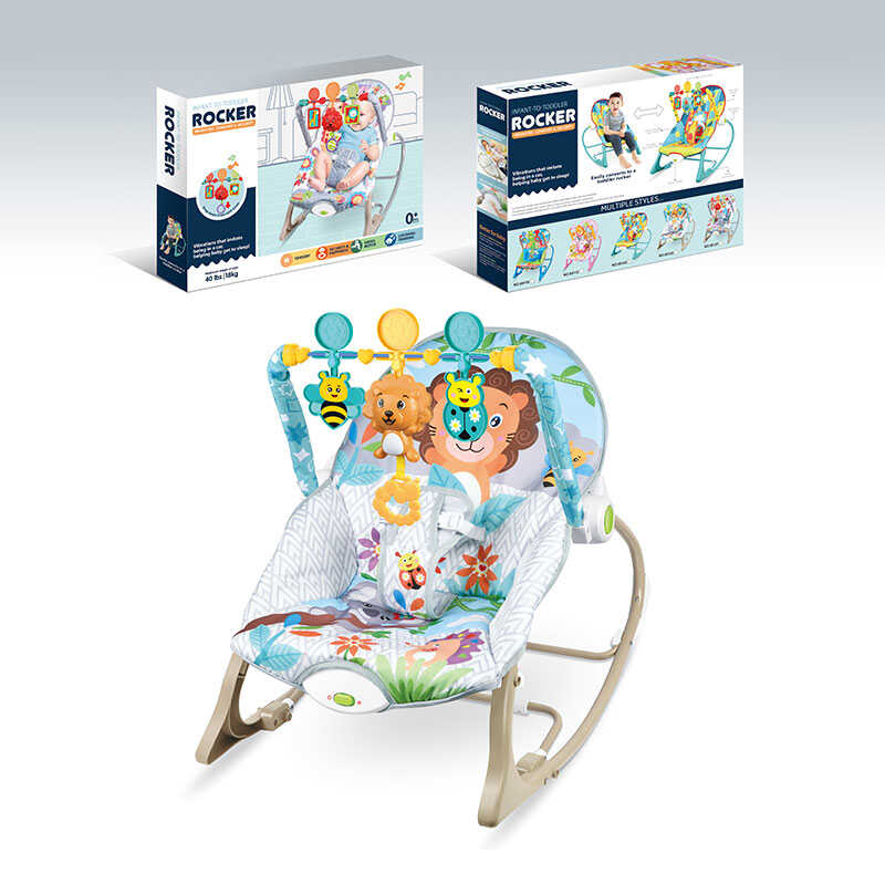 Шезлонг 68145-1 (8) мелодії, 3 підвіски, заспокійлива вібрація, в коробці