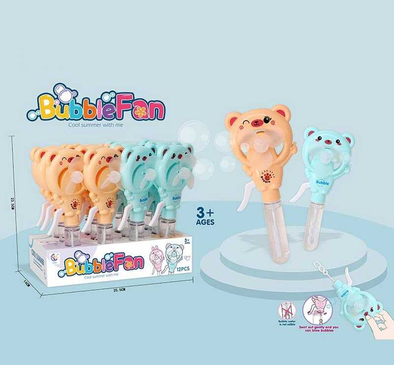 Мильні бульбашки 1135 (12/2) ЦІНА ЗА 12 ШТУК В БЛОЦІ, механічний вентилятор, висота 21 см