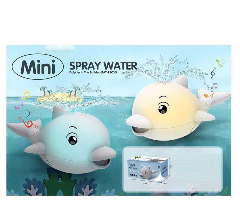 Гра для ванни 6699 B/Q (96/2)  2 кольори, “Дельфін”, на батарейках, сенсорна поверхня, звук, підсвітка, фонтанчик, в коробці