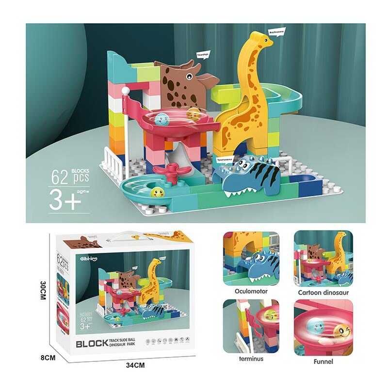 Конструктор 8001 (24/2) 62 деталі, Дино-парк", в коробці