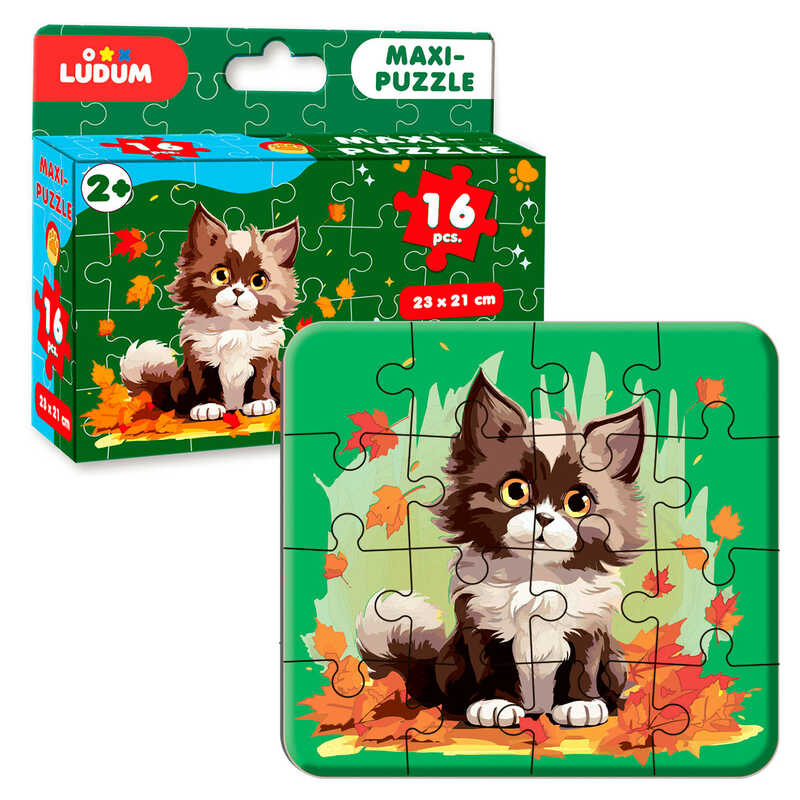 гр Максі-пазл "Котик 3" МЕ 5032-04 (12) "Ludum", 16 елементів, в коробці