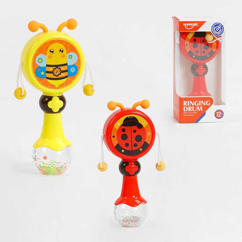 Брязкальце HE 0516 / 517 (72) 2 види, світло, звук, 6 режимів, на батарейках, у коробці