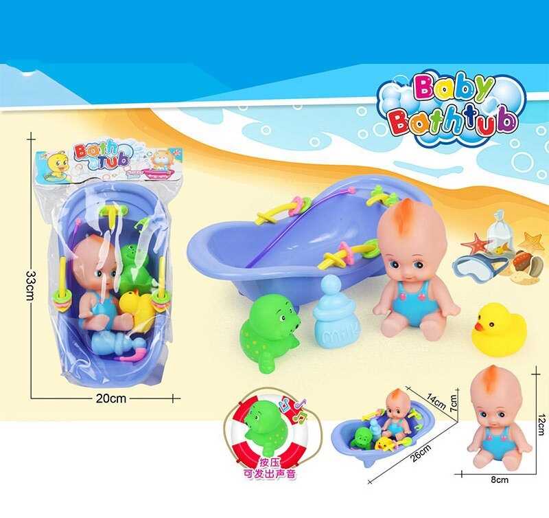 Пупс 669-551 A (108/2) ванна, пискавка, аксесуари, в пакеті