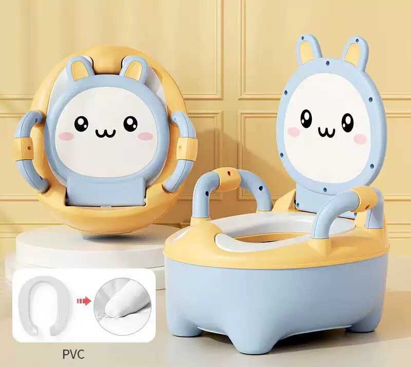 гр Горщик дитячий ВМ-21160 Bimbo (1) колір БЛАКИТНИЙ, знімний лоток, кришка, антиковзкі накладки на ніжках