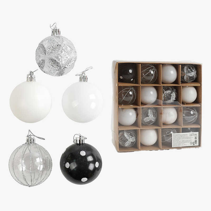 Новорічні прикраси C 67599 (36) кульки, 16 штук, D=6 см, в коробці