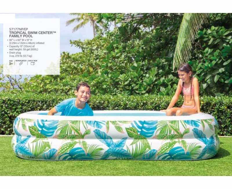 Intex Басейн дитячий надувний 57177 NP (3) 229х152х48см, Об`єм води 600л