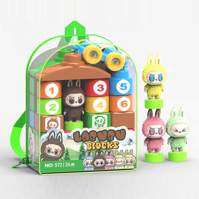 Конструктор 572 (64/2) 26 деталей, герой, форми, цифри, кольори, в сумці