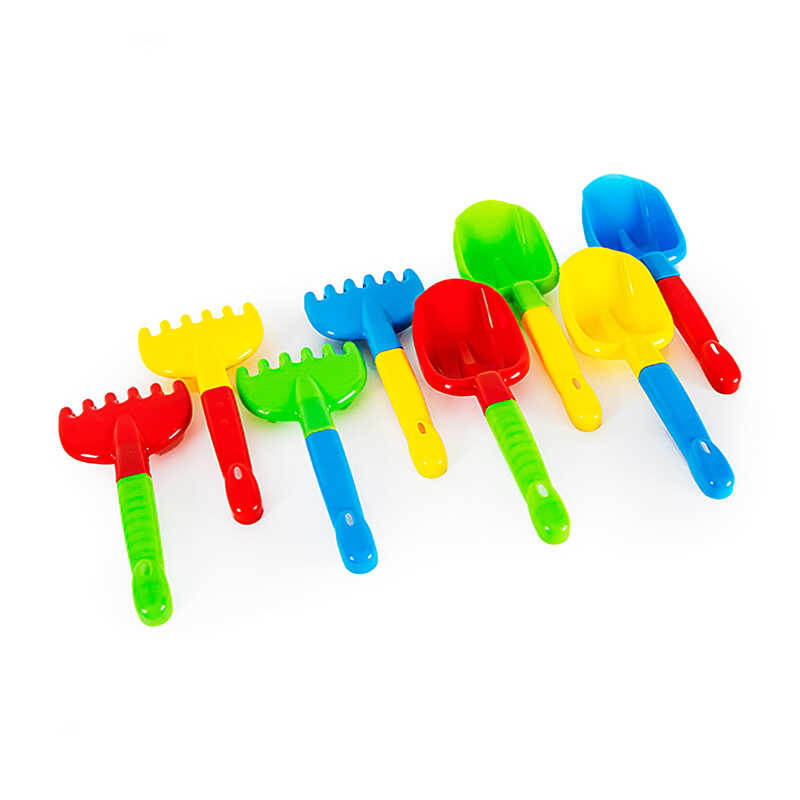 гр Пісочний набір №4 015 (8) ЦІНА ЗА 8 ШТУК В БЛОЦІ "BAMSIC", лопатка+грабельки