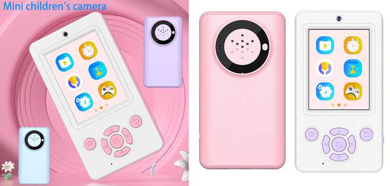 Фотоапарат C 68257 (100) фронтальна камера, type-C, роз’єм для SD карти, фото, відео, диктофон, спалах, таймер, ігри, в коробці