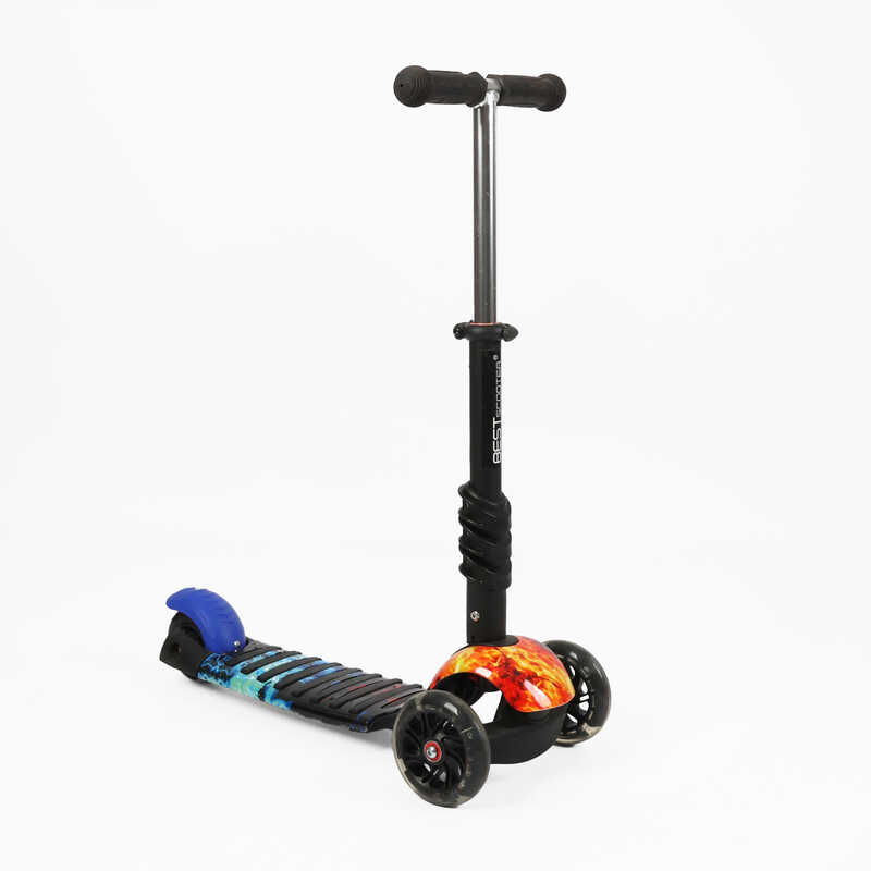 Самокат триколісний 21700-1 (1) Best Scooter, PU колеса, ПІДСВІЧУВАННЯ, в пакеті