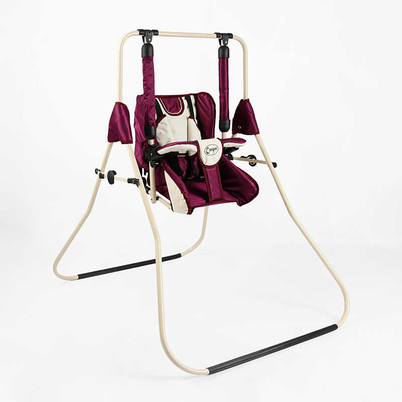 гр Гойдалка 0-м "Алінка" 2010205 (1) бордова, з бежевим на беж.рамі, зміна положення спинки "сидячи/лежачи", у пакеті