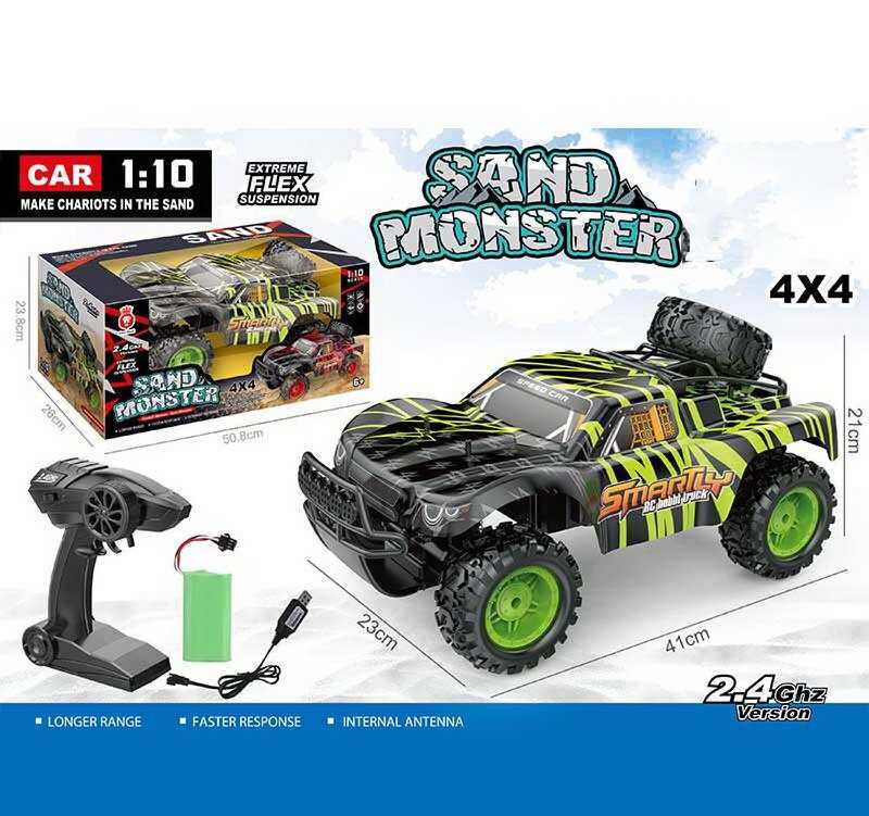 Машина на радіокеруванні 699-188 Штрих = 85095 (12) повний привід 4x4, акум. 7,4 V, пульт 2,4 Ghz, протиударний корпус, гумові колеса, масштаб - 1:10, в коробці