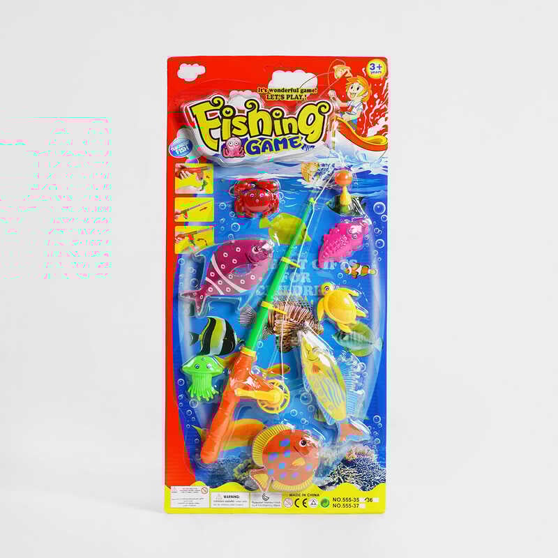 Риболовля 555-35 (72/2) телескопічна вудка, 7 морських мешканців, на листі