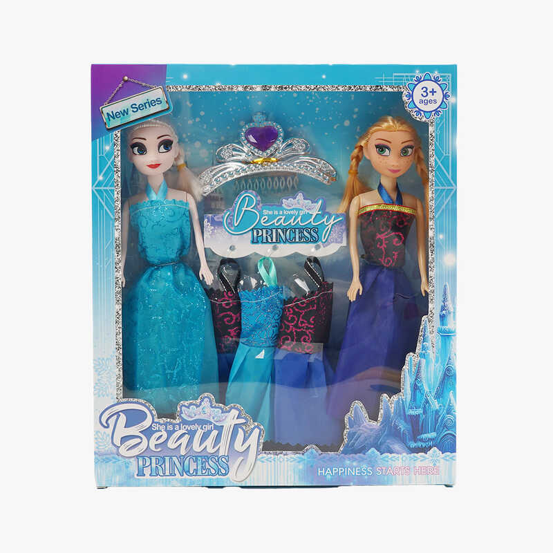 Набір ляльок MY 3207 Y1 (60/2) 2 ляльки, 27 см, корона, рухомі кінцівки, знімний одяг, аксесуари, в коробці