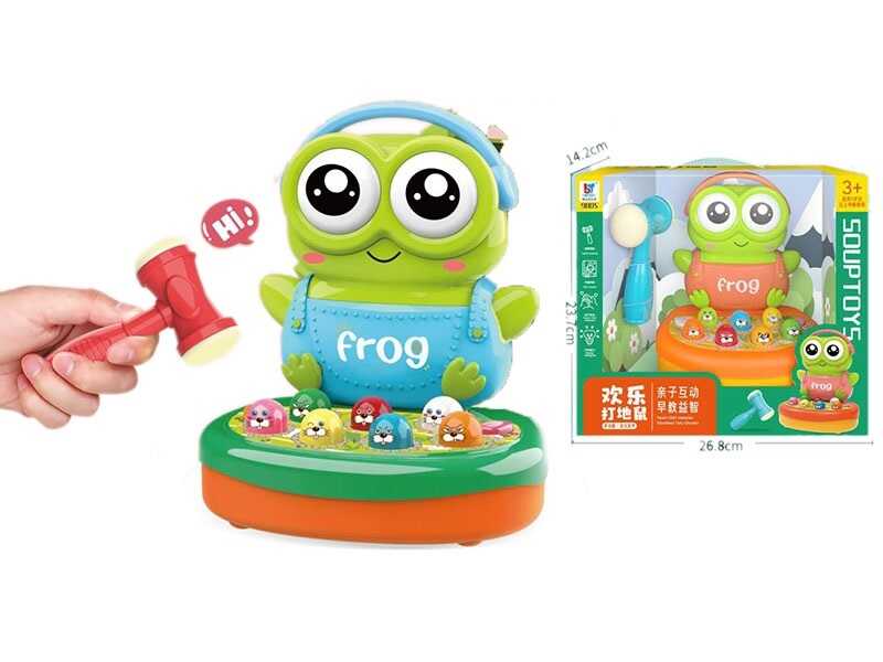 Стукалка 9805 (36/2) 2 кольори, на батарейках, підсвічування, пісні англ. мовою, мелодії, рахування, звуки муз. інструментів, звуки тварин, в коробці