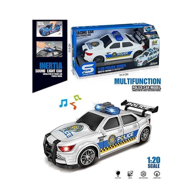 Машина JS 167 C (72/2) "Поліцейська машина", звук, підсвітка, масштаб 1:20, гумові колеса, інерція, в коробці