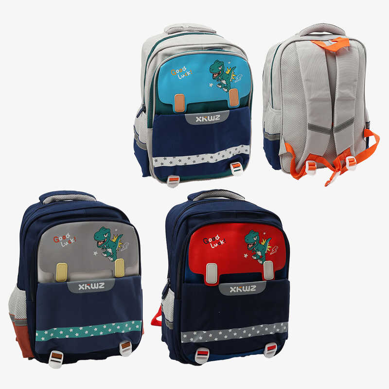 Рюкзак C 72912 (120) 3 види, розмір - 26х17х42 см, 2 відділення, розділювач, кишені, нагрудний ремінь, світловідбивні елементи, клапан, в пакеті, ВИДАЄТЬСЯ ТІЛЬКИ МІКС ВИДІВ