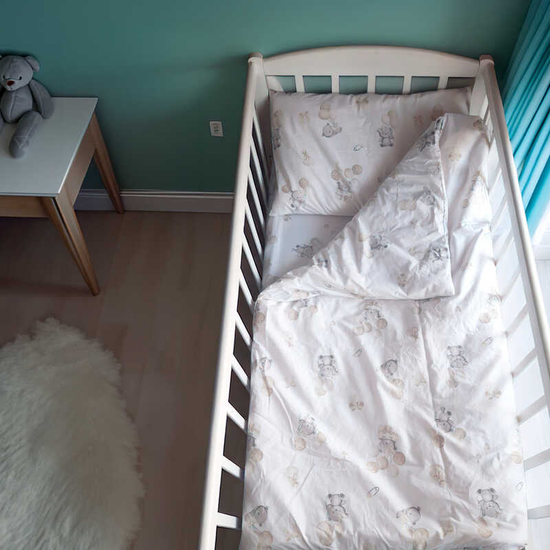 гр Змінний комплект постільної білизни "Ведмедик" 86802 (1) тканина РАНФОРС, розмір 120*60 см "Bimbo"