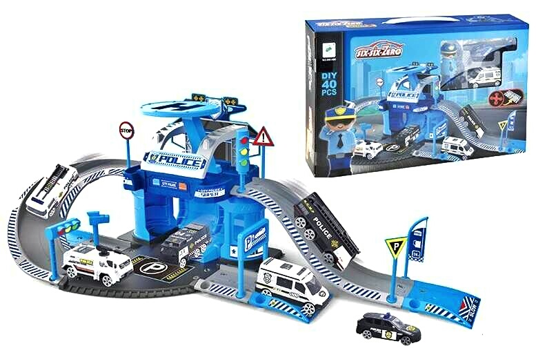 Парковка 660 А-86 "Поліція", 40 деталей, 2 поверхи, в коробці