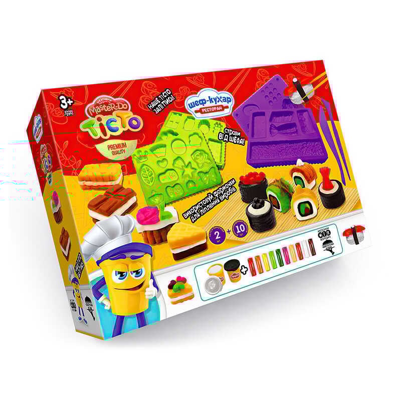 гр Тісто для ліплення Master Do "Шеф-кухар. Ресторан" TMD-17-01U,02U (4) "Danko Toys"