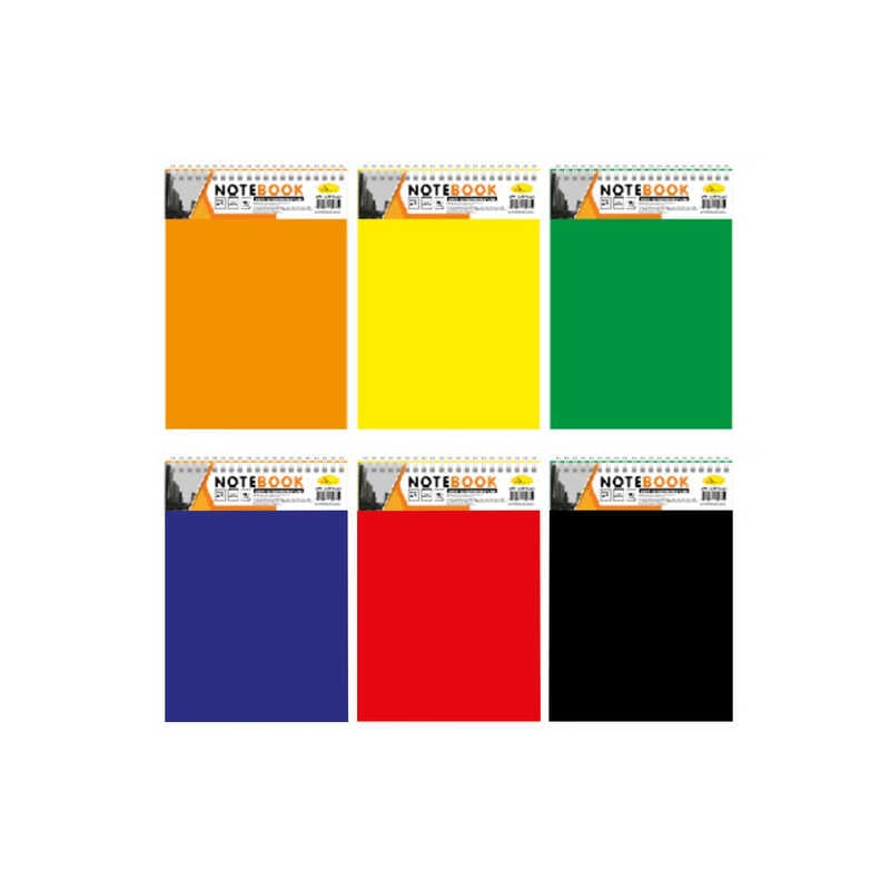 гр Блокнот В-БП6-80 (10) А6, 80арк, пластик, пружина зверху "Апельсин" ВИДАЄТЬСЯ МІКС ВИДІВ