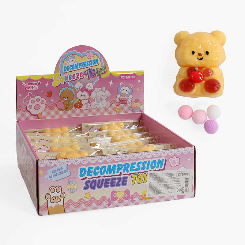 Гра антистрес C 71081 (32) ЦІНА ЗА 12 ШТУК В БЛОЦІ, "Ведмедик", в коробці