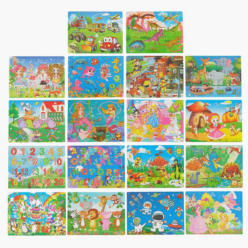 Пазли С 62847 (200) дерев'яні, 60 елементів, у плівці, ВИДАЄТЬСЯ ТІЛЬКИ МІКС ВИДІВ