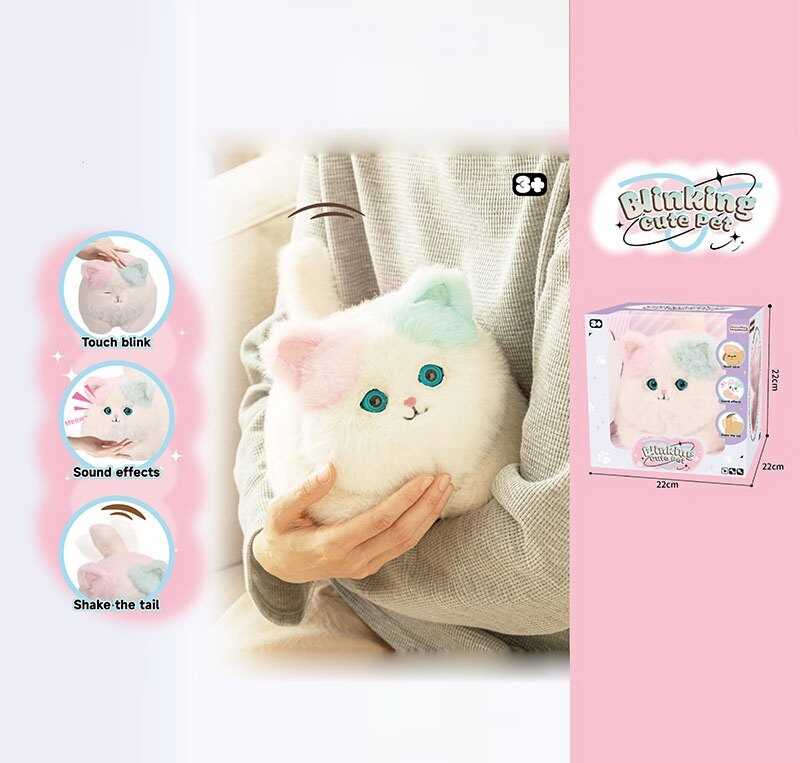 Інтерактивна тваринка 933-307 E (12) "Кошеня ", звуки, кліпає очима, рухає хвостом, сенсорний датчик, в коробці