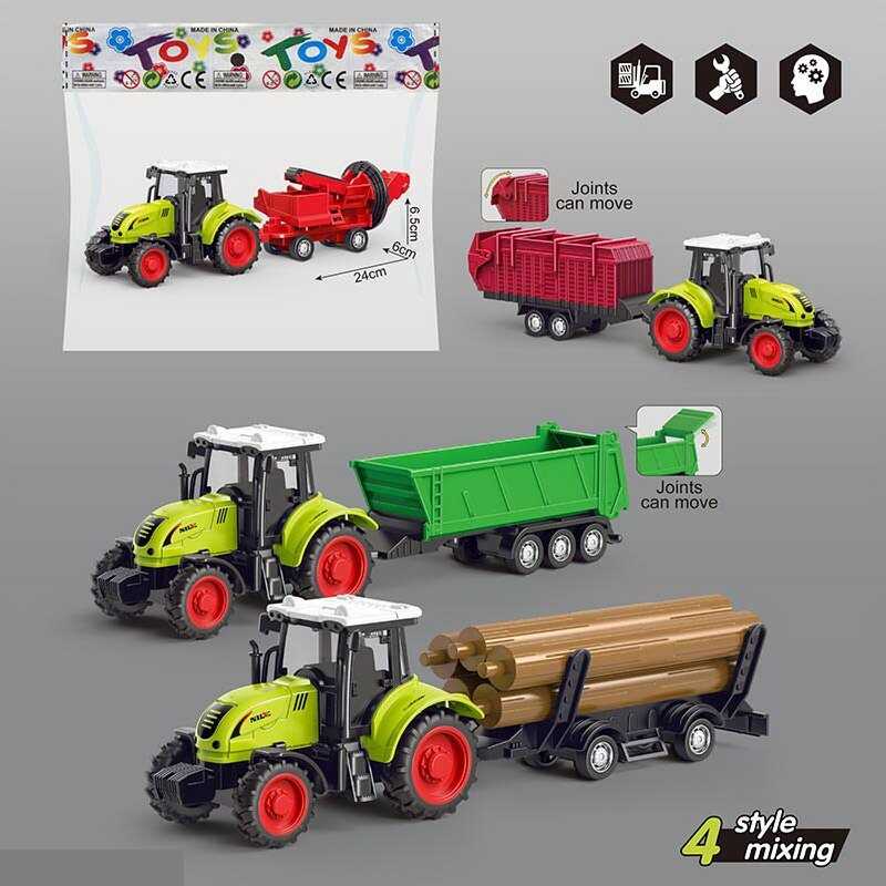 Трактор 706-25 (200/2) 4 види, інерція, у пакеті, ВИДАЄТЬСЯ ТІЛЬКИ МІКС ВИДІВ